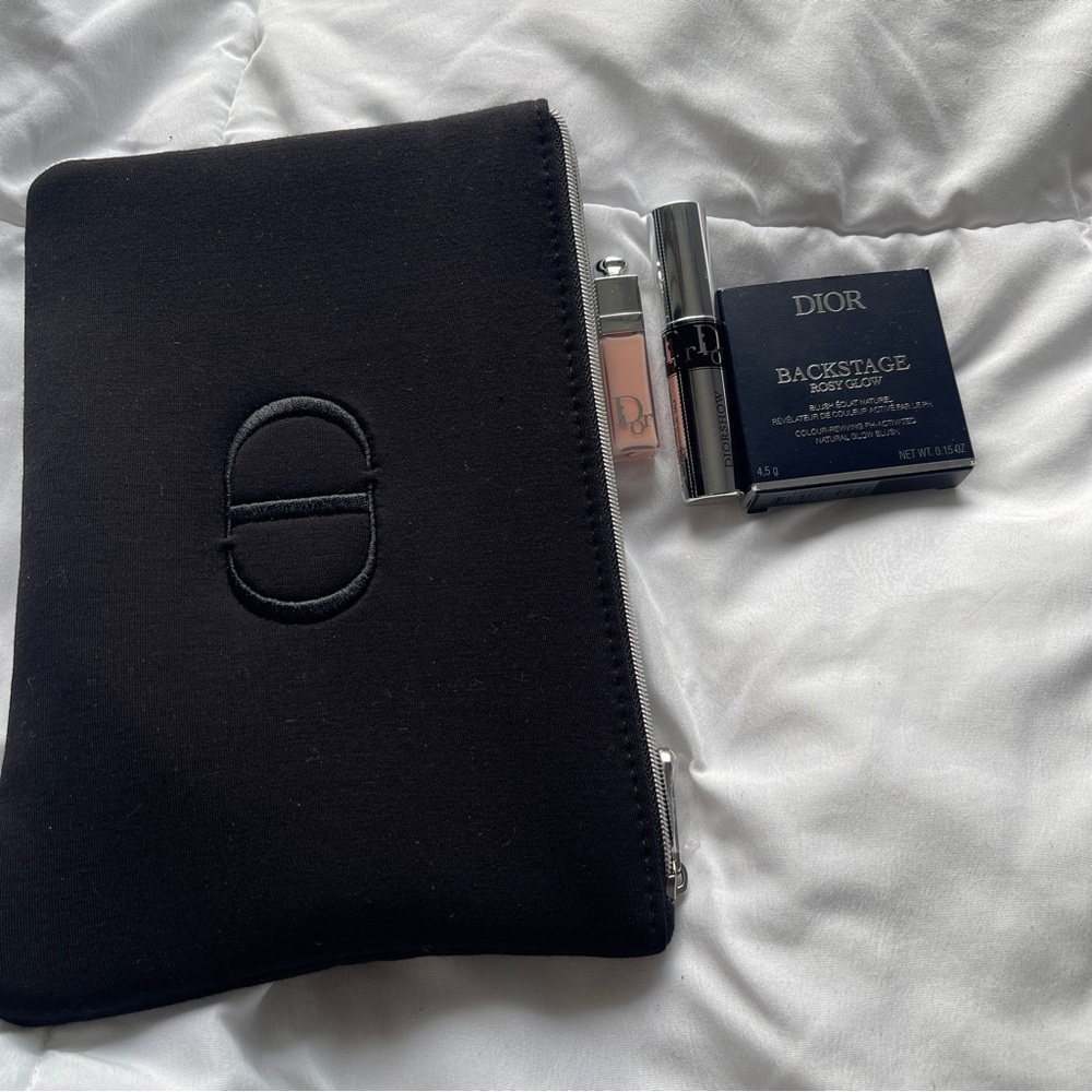 Dior Black Zip Pouch